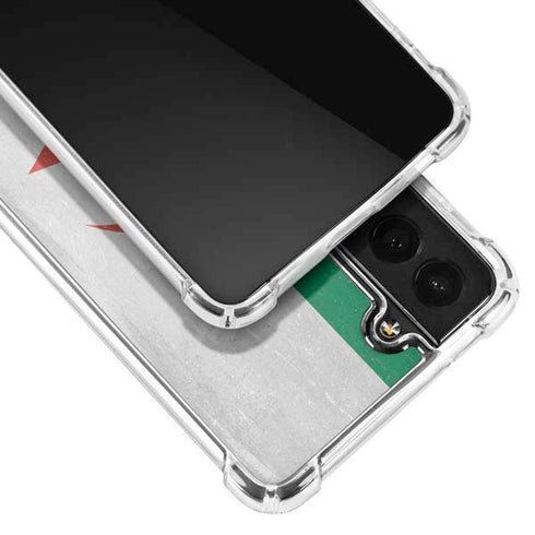 Algeria Flag Distressed Galaxy S22 Plus Clear Case